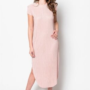 Sabina Musayev Shirin Cap Sleeve Midi Dress in Powder Pink Medium Anthropologie